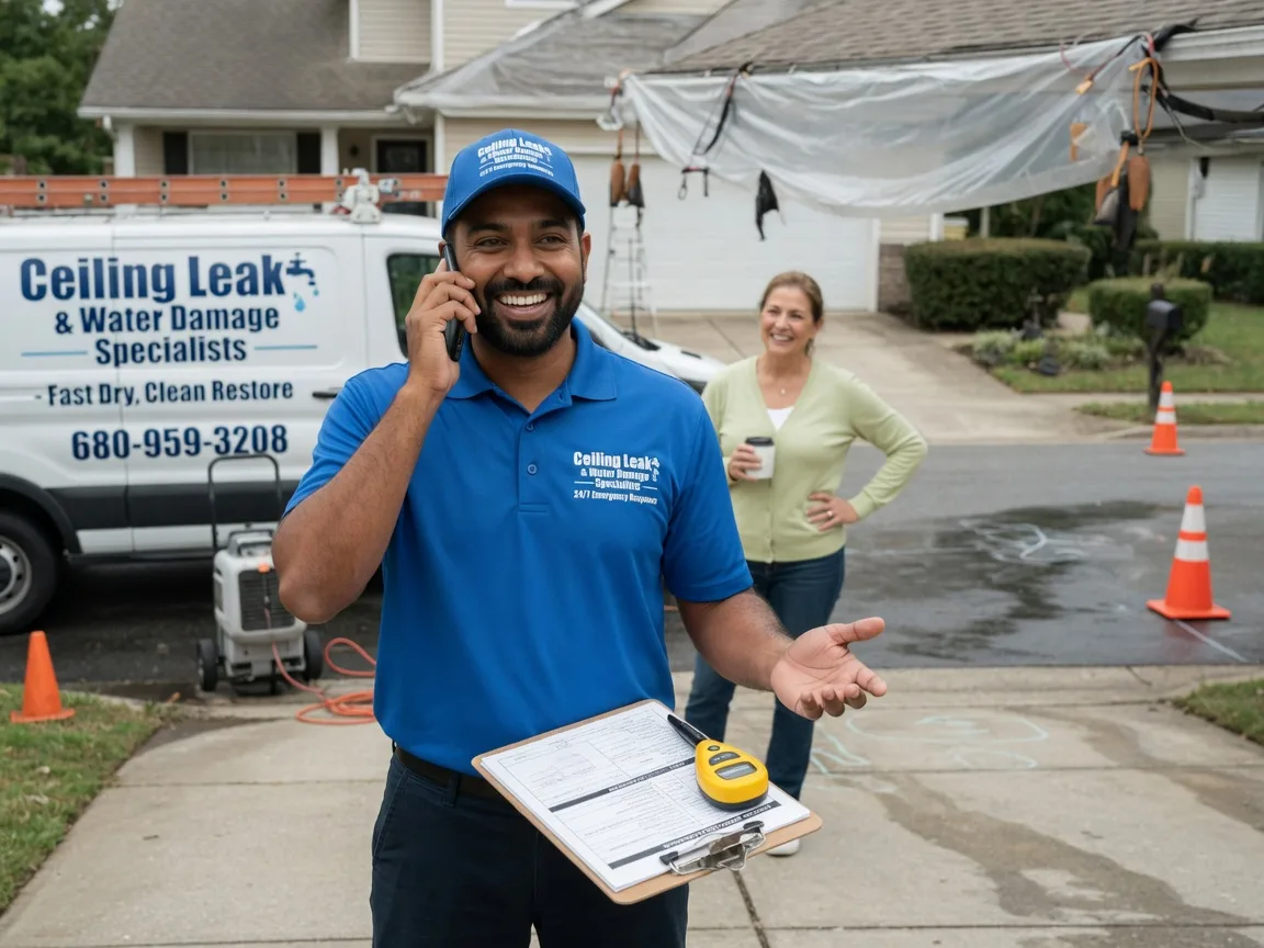 Ceiling Leak Cleanup Mission, TX FAQs